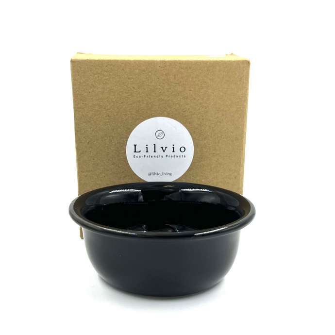 Black Ceramic Wet Shaving Bowl - Safety Razors Australia