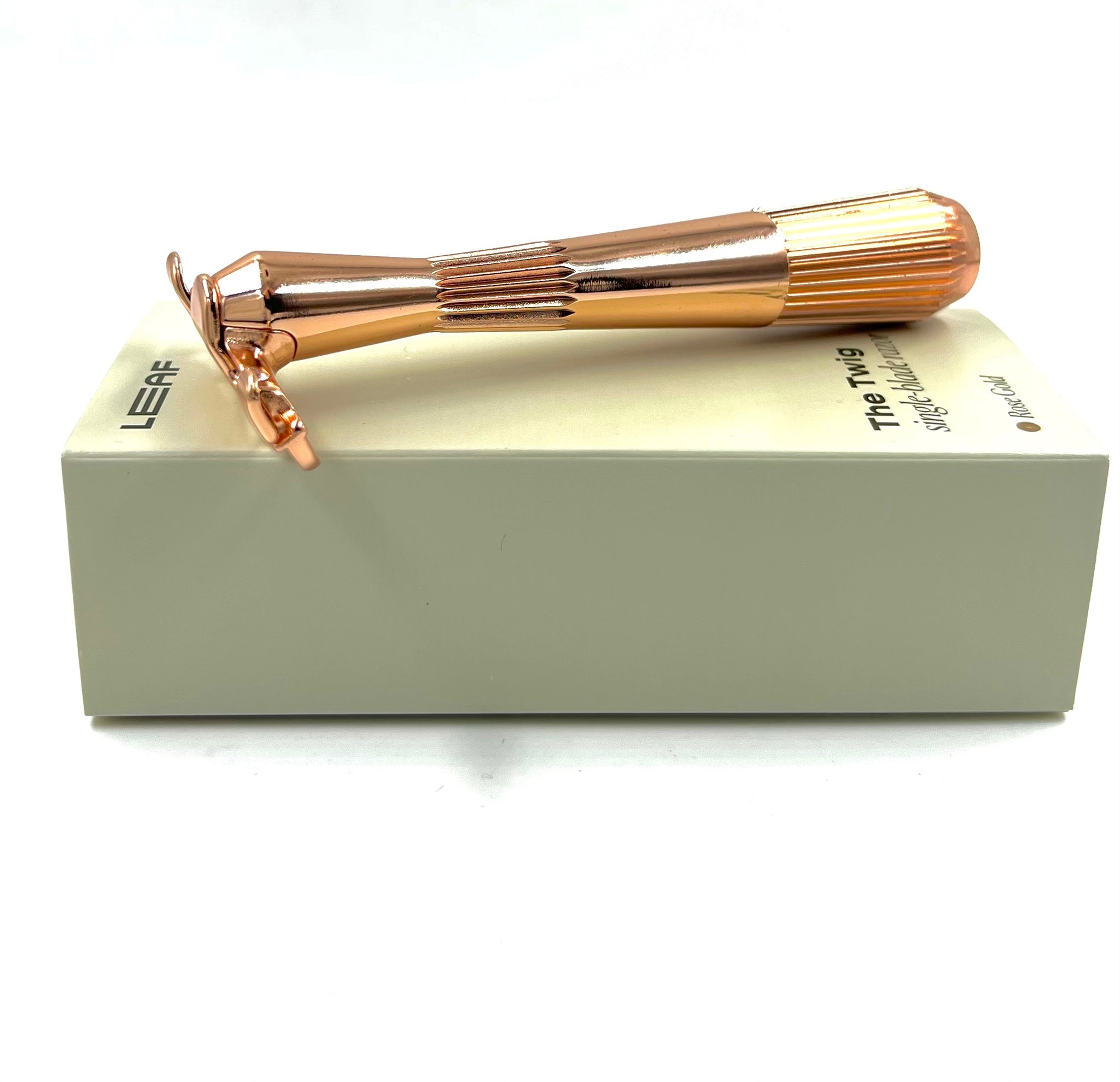 Razor Set Kit | Leaf Razor & Stand + Twig Razor & Stand + Blade Pack | Leaf Shave Rose Gold / Twig (gentler)