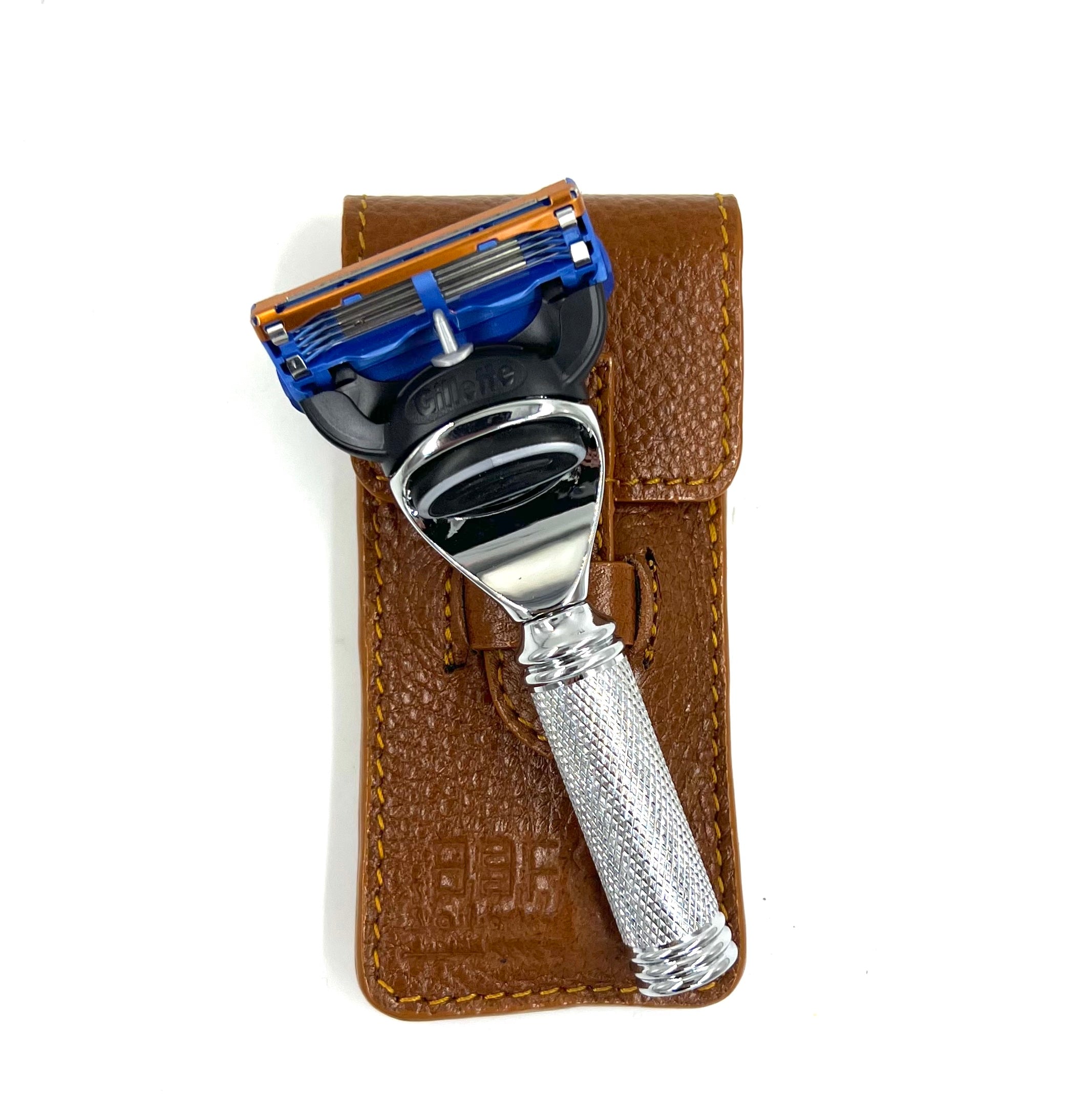 Parker Fusion Travel Razor & Leather Case - Compact Size – SafetyRazors