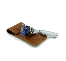 Load image into Gallery viewer, Parker Fusion Travel Razor &amp; Leather Case - Compact Size
