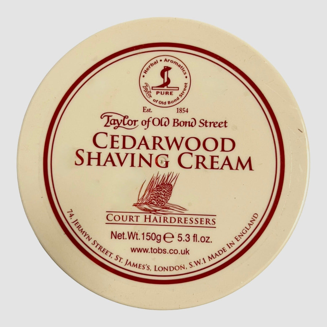 Taylor of Old Bond Street Cedarwood Shaving Cream 150g Bowl